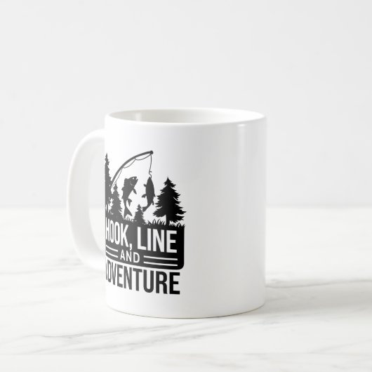 Camping-Illustration Kaffeetasse (Vorderseite Links)