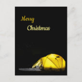 Camping, im Freien begehbar Weihnachten Postkarte (Vorderseite)