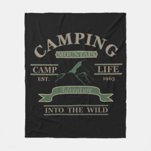 Camping im Freien Camper-Leben Fleecedecke