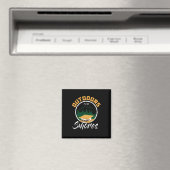 Camping - im Freien und geräuchert Magnet (In Situ (Geschirrspüler))