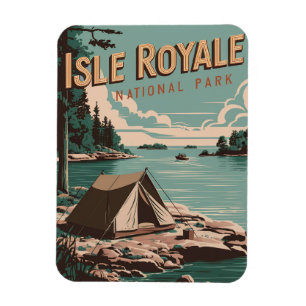 Camping im Isle Royale National Park im Vintage-St Magnet