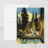 Camping im kanadischen Wald Postkarte (Vorne/Hinten)