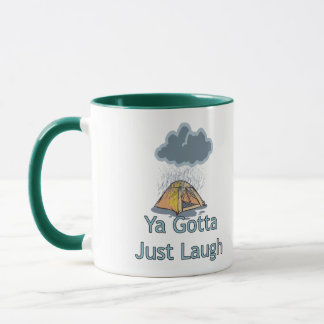 Camping im Regen Tasse