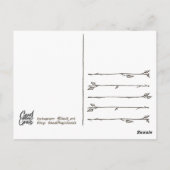 Camping im Wald. Postkarte (Rückseite)