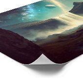 Camping im Weltraum Poster (Ecke)