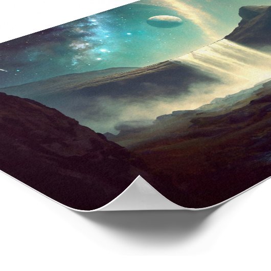 Camping im Weltraum Poster (Ecke)