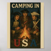 Camping in den USA 4. Juli Poster (Vorne)
