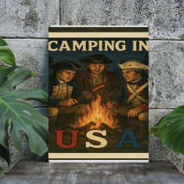 Camping in den USA 4. Juli Poster