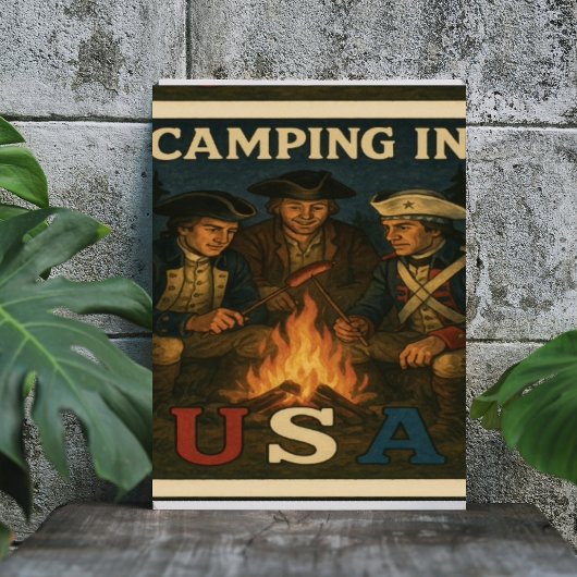 Camping in den USA 4. Juli Poster