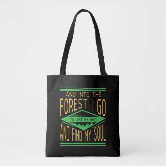 Camping - In den Wald gehe ich sonniges Camping Tasche (Vorderseite)