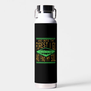 Camping - In den Wald gehe ich sonniges Camping Trinkflasche
