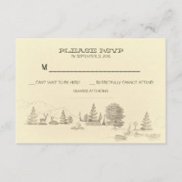 Camping in den Wäldern Hochzeitskarten für RSVP Karte