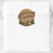 Camping in der Nähe von Me - Aufkleber für Outdoor (Tasche)