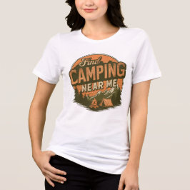 Camping in der Nähe von mir finden - Retro Women's Tri-Blend Shirt