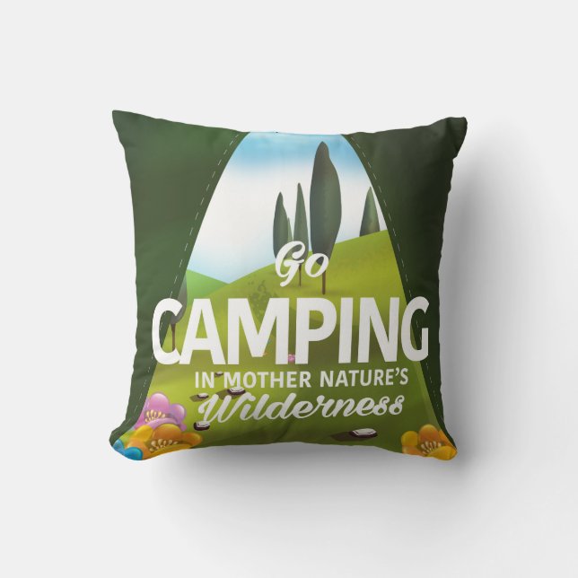 Camping in der Wildnis der Mutter Kissen (Vorderseite)