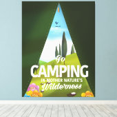 Camping in der Wildnis der Mutter Leinwanddruck (Insitu (Holzboden))