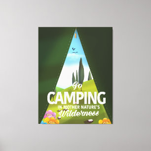 Camping in der Wildnis der Mutter Leinwanddruck