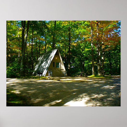 Camping in einer A-Frame-Kabine Poster (Vorne)