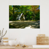 Camping in einer A-Frame-Kabine Poster (Küche)