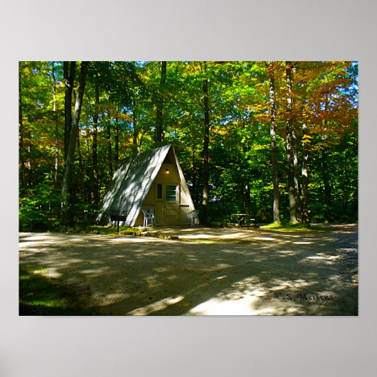 Camping in einer A-Frame-Kabine Poster (Vorne)