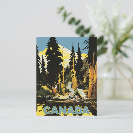 Camping in Kanada Postkarte (Stehend Vorderseite)