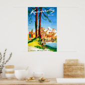 Camping in Kandersteg, Schweiz Poster (Küche)