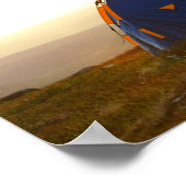 Camping in Lappland in der Abend-Sonne Poster (Ecke)