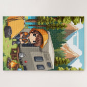 Camping in Pixel Art Puzzle (Horizontal)