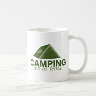 Camping in Zehnteln Kaffeetasse