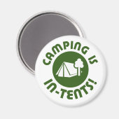 Camping in Zelten Magnet (Vorderseite/Rückseite)
