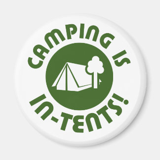 Camping in Zelten Magnet