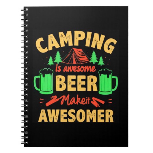 Camping is Awesome Beer Make it Awesomer-67688 Notizblock (Vorderseite)
