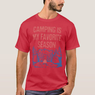 Camping is My Favorite Season Camper Summer Camp v T-Shirt