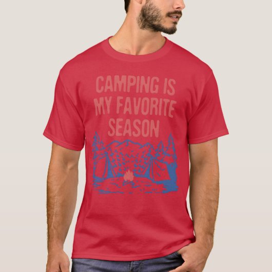 Camping is My Favorite Season Camper Summer Camp v T-Shirt (Vorderseite)