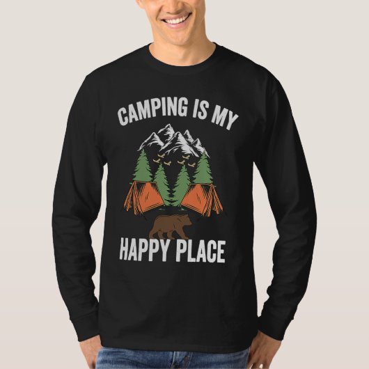 Camping is my Happy Place T-Shirt (Vorderseite)