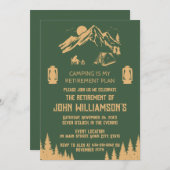 Camping is my retirement plan retired party einladung (Vorne/Hinten)