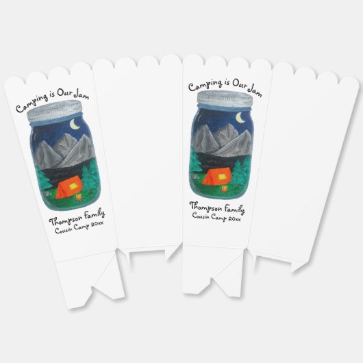 Camping is Our Jam Tent and Mountains in Jar Geschenkschachtel (Ungeklappt)