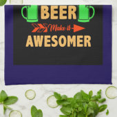 Camping is Swesome Beer Make it Aesomer-45676  Geschirrtuch (Gefaltet)