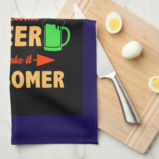 Camping is Swesome Beer Make it Aesomer-45676  Geschirrtuch (Viertel Falte)