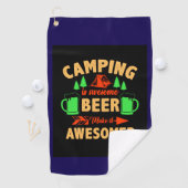 Camping is Swesome Beer Make it Aesomer-45676 Golfhandtuch (Insitu)