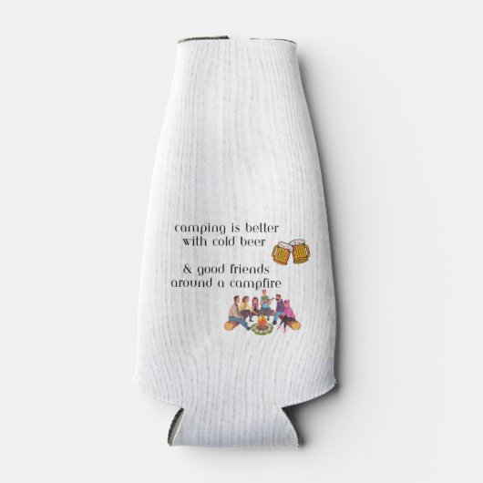 Camping ist besser mit kalten Bieren und guten Fre Flaschenkühler (Vorderseite)