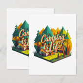 Camping ist das Leben Begleitkarte (Vorne/Hinten)