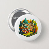 Camping ist das Leben Button (Vorne & Hinten)