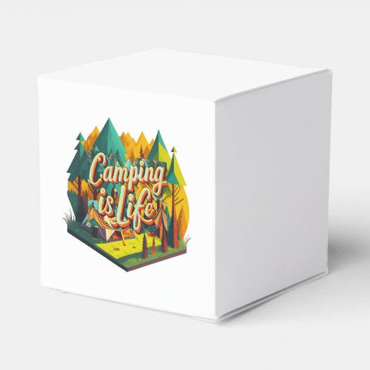 Camping ist das Leben Geschenkschachtel (Rückseite)