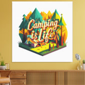 Camping ist das Leben Leinwanddruck (Insitu (Wohnzimmer))