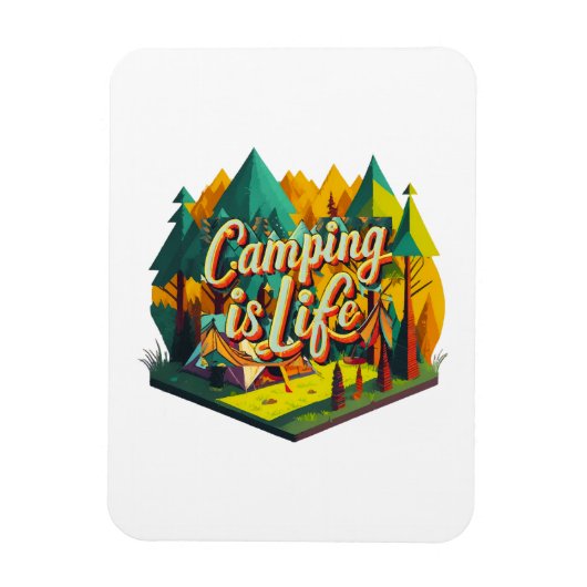 Camping ist das Leben Magnet (Vertikal)