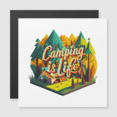Camping ist das Leben Magnetkarte (Vorne/Hinten)