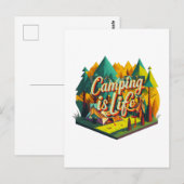 Camping ist das Leben Postkarte (Vorne/Hinten)