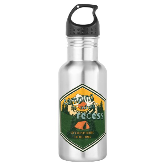 Camping ist Erwachsenenalter, spielen wir mal. Edelstahlflasche (Vorderseite)
