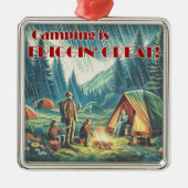 Camping ist Friggin großer Funny Rain Ornament Aus Metall (Vorne)